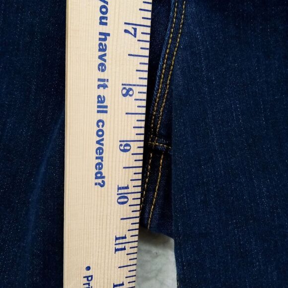 Gap‎ 1969 Jeans Womens 33R Legging Jean Stretch Denim Cotton Blend Blue Dark - Picture 7 of 13